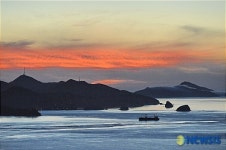 <우기자 여행사진> 저녁 노을이 물든 바다 풍경