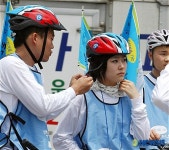 이순신장군 백의종군로 답사 준비하는 학생들