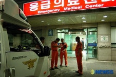 일선 현장 체험 중인 동대문소방서 간부들