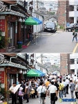 30분 만에 가득찬 삼계탕집 앞 골목길