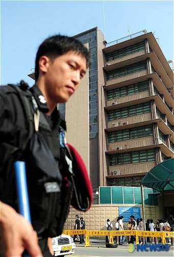 경계강화된 미대사관