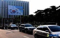 교통정체된 세종로 주변