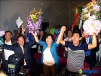 이용대 선수 고향 화순군청 환호성