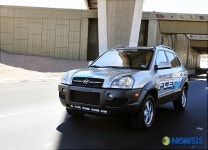 美 대륙 동서 종단 나선, 현대기아 수소연료전지차 투산