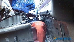 문화탐방 사고 버스 내부