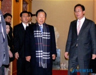 김영삼 전 대통령 우석대 특강위해 전주 방문