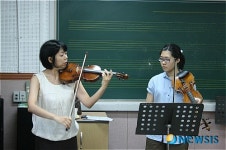 6일 수료식을 맞는 건국음악영재 아카데미 수업모습