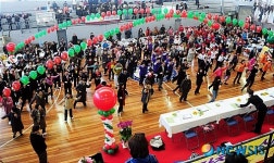 단체로 몸풀기 댄스