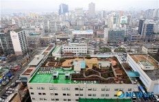 도심 녹지공간 확보 위해 마련된 구청 옥상정원