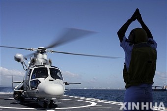 마약소탕훈련 참가하는 멕시코 헬기