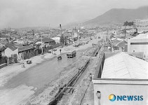 부산의 옛 모습-1968년 가야로 전경