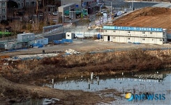 기둥도 못 올린 대주아파트 건설현장