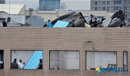 용산 참사현장 망루 철거