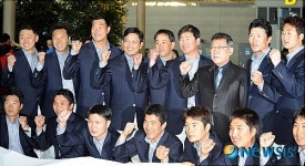 선전 다짐하는 한국 야구대표팀