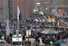 장례미사 열리는 명동성당 앞