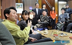 오세훈 시장, 장애인 단기보호시설인 한벗둥지 방문