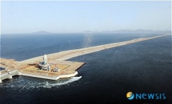 헬기에서 바라본 새만금방조제