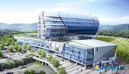 당진군청 신청사 조감도, 지하 1층 지상 8층 규모 2011년 3월 완공