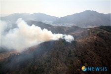 양산시 상북면 산불 발생