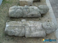 도난 된 석조문화재 15점 회수-최진립 장군 묘 장군석