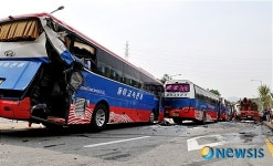 처참한 교통사고 현장