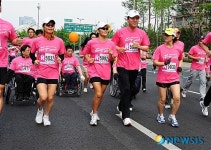 시각장애우와 함께 달리는 오세훈시장