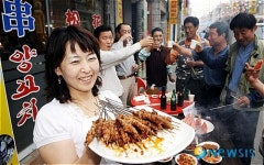 양꼬치 맛 보세요
