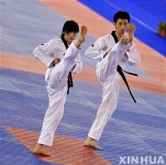 <U대회>한국 남녀태권도, 품새 금 세개