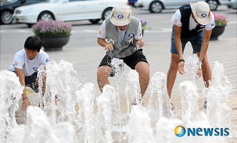 국토순례단원들의 오아시스