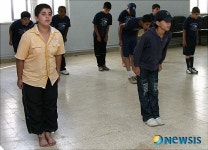 태권도 기본예절 배우는 아이들