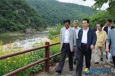 팔봉유원지 현장 점검 나선 최 청장