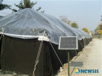 군 숙영지, 태양광전지판 설치