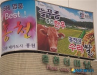 홍천터미널 옥상광고탑 5대명품 대대적 홍보