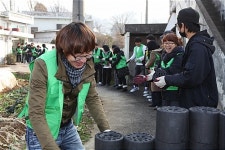 백석문화대학 사랑의 연탄 나르기