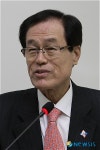 환영사하는 경주엑스포 정강정 사무총장