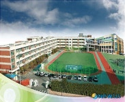 강남구 역삼중학교 천연잔디운동장 전경