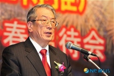 인사말하는 총용자 부산 화교협회장