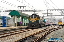 임실역 정차한 줌마렐라 관광열차