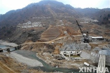 北 자강도 희천 발전소 건설현장