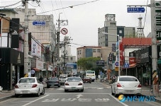 일방통행 시행 구간인 진천경찰서 앞