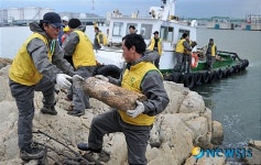 온산항 목도를 깨끗이