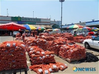 농협 안산공판장, 농산물도매시장 주차장서 공판장 운영