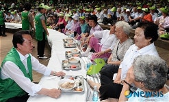 노현송 강서구청장, 어르신, 맛있게 드시고 건강하십시오