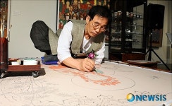 관음보살도 그리기 시연