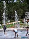 군산 은파관광지 벽천분수와 바닥분수 인기