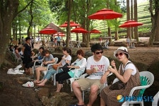 녹차밭에서 즐기는 족욕