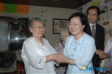 백희영 장관, 쉼터 우리집 방문