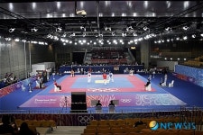 제1회 청소년올림픽 태권도 경기 리허설