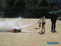 부평소방서, 산곡119안전센터 미산초등학교 관계자 소방훈련