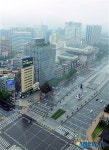 한산한 서울 광화문 거리